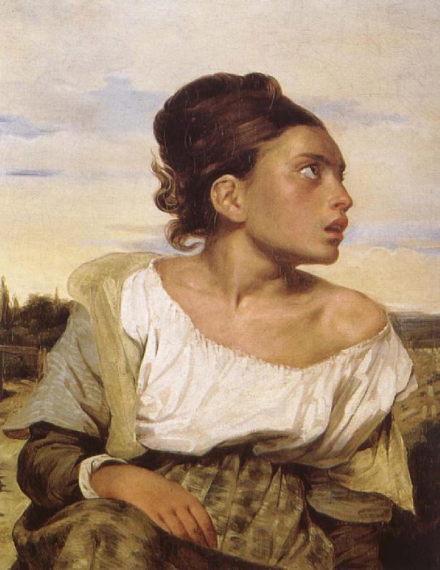 Eugene Delacroix Foraldralos girl pa kyrkogarden
